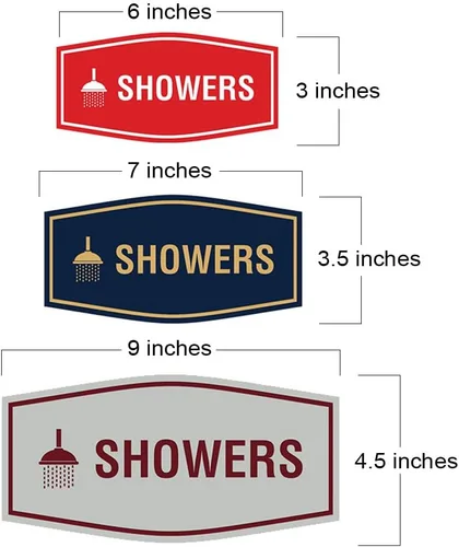 Vista 7 de Fancy Showers - Letrero (negro/plateado), tamaño mediano