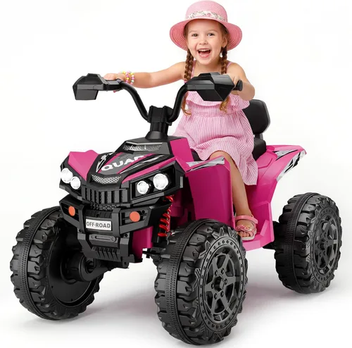 Vista 8 de Firstness ATV eléctrico de 24 V para niños de 4 ruedas para niños de 3 a 8 Negro