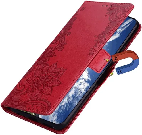 Vista 3 de Funda para Redmi Note 11 Note 11S, correa de muñeca con función atril de piel sintética, tarjetero para tarjetas de efectivo, funda protectora a