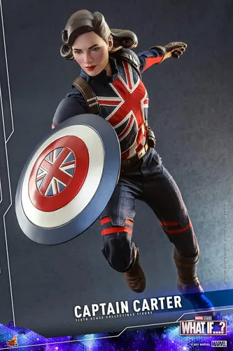Vista 4 de Hot Toys 1:6 Capitán Carter - ¿Qué pasa si...?, Azul