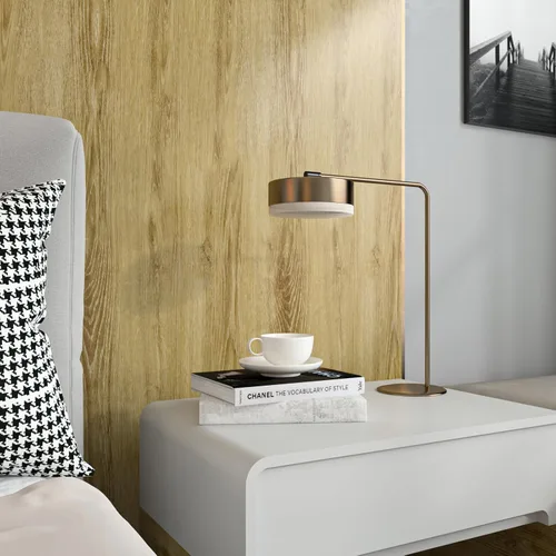 Vista 4 de Papel de contacto de madera clara para despegar y pegar, papel tapiz