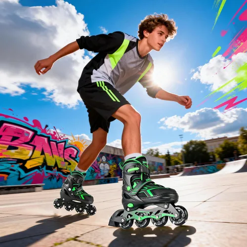 Vista 10 de 2PM SPORTS - Patines en línea ajustables Torinx verde para niños, patines divertidos para principiantes para niños, jóvenes, niñas, hombres y mujeres