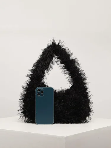Vista 3 de Verdusa Bolso de mano peludo de piel sintética para mujer