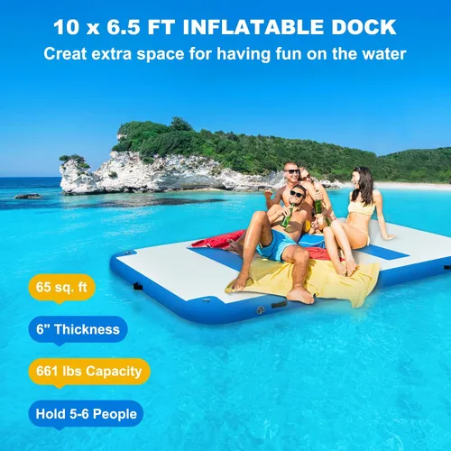 Vista 3 de VEVOR Inflatable Floating Dock