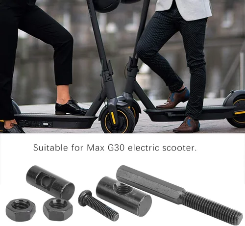 Vista 2 de Pissente Kit de tornillos de bloqueo de eje de scooter, kit de tornillos de bloqueo de eje de scooter eléctrico de acero al carbono, kit