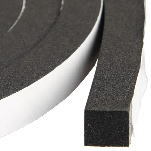 Vista 25 de Cinta de espuma de alta densidad, tira de sellado impermeable, tiras CR de neopreno, adhesivo de una sola cara, sello de EVA 1 pulgada de ancho x