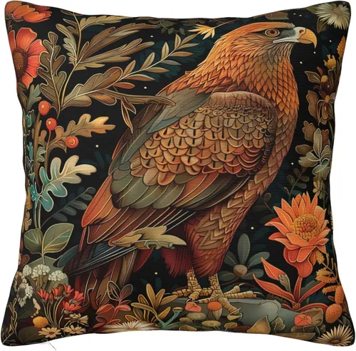 Vista 34 de Fundas de almohada William Morris diseño Strawberry Thief, fundas de almohada decorativas suaves para exteriores, fundas de almohada para decoración