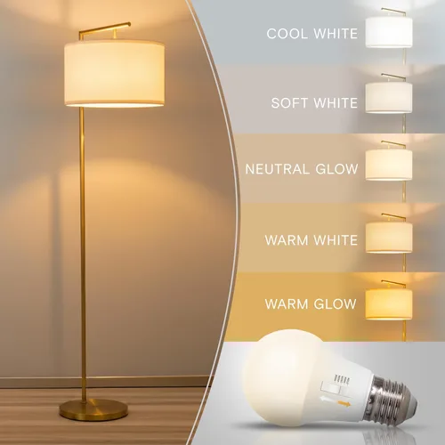 Vista 2 de Brightech Montage - Lámpara de pie moderna, lámpara de pie LED para salas de estar y oficinas, lámpara de pie alta para lectura de dormitorio