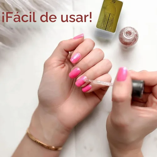 Vista 6 de Formas de Uñas para Constructor de Gel - 100 Piezas Calcomanías Autoadhesivas de Extensión de Uñas para Acrílico, UV y Poly Gel con Guía