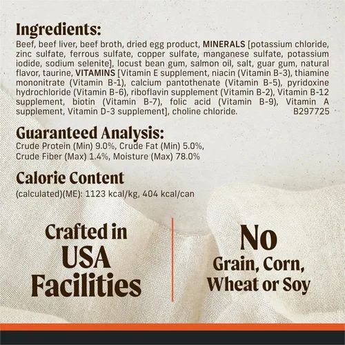 Vista 7 de Merrick Alimento enlatado natural y de primera calidad sin granos, receta húmeda suave y saludable, cena de carne de res real de Texas
