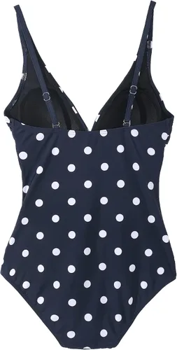 Vista 7 de Lotubudd Traje de baño de una pieza para mujer, con control de abdomen, sexy, retro, cuello en V