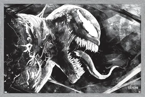 Vista 16 de Trends International Marvel Venom: Let There be Carnage - Póster de pared de boceto, 22.4 pulgadas de largo x 14.7 W, versión enmarcada en madera