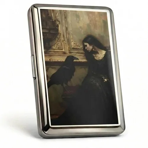 Vista 14 de Cartera de metal con diseño Art Deco de estilo vintage versátil para tarjetas y dinero en efectivo, con capacidad para tarjetas de crédito, tarjetas