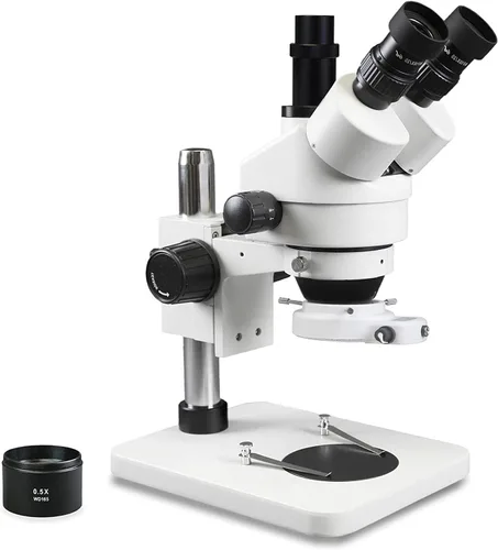Vista 4 de PA-1EX-IFR09W Microscopio estéreo con zoom binocular Ocular de campo ancho 10x Rango de zoom de 0.7X—4.5X, rango de aumento 7X—45x, lente