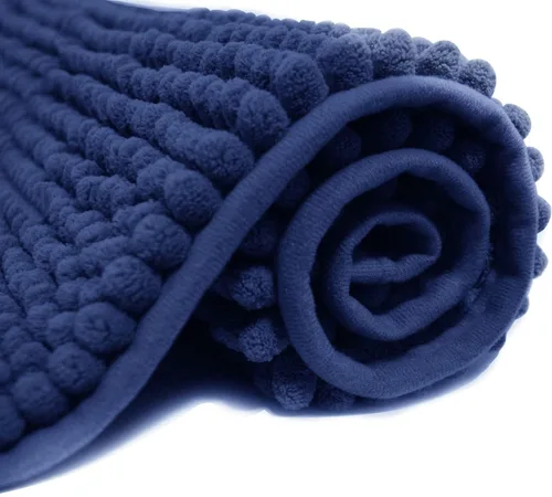 Vista 10 de Alfombra de baño de 16 x 20 pulgadas, antideslizante, súper absorbente, extra suave y alfombra de baño de felpilla de secado rápido, alfombra