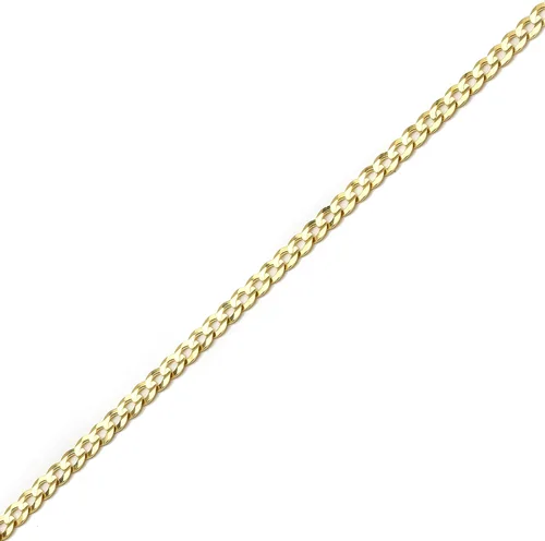 Vista 3 de Floreo 10k Fine gold 4mm Curb Cuban Chain Bracelet and Anklet