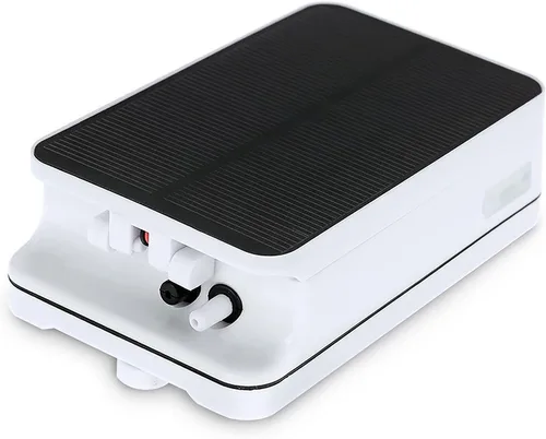 Vista 8 de Sunsbell - Kit de bomba de aire oxigenadora para tanque de peces de estanque alimentado por energía solar, blanco, de una pieza, bomba de aire