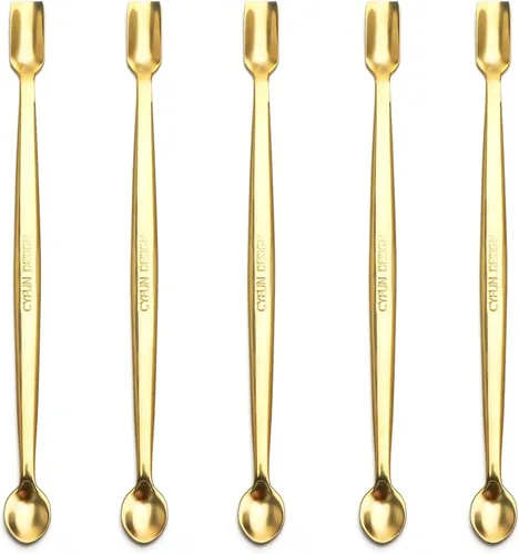Vista 13 de Juego de 9 cucharas de acero inoxidable 304 para manualidades, álbumes de recortes, polvos de relieve con purpurina, lentejuelas y otros adornos