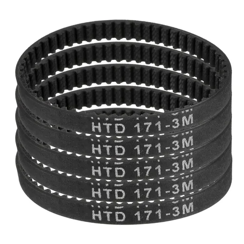 Vista 34 de uxcell 5 piezas HTD-3M Correa de distribución de goma 48 dientes, 144 mm de paso, 6 mm de ancho x 2,4 mm de altura, Correa de polea de distribución