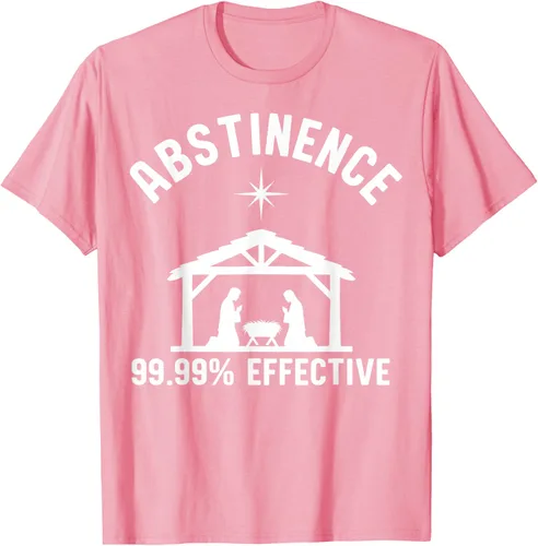 Vista 63 de Abstinence 99.99 Percent Effective Nativity Christmas Joke T-Shirt