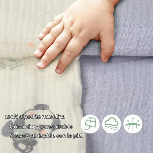 Vista 5 de ANYEDDE Paquete de 2 fundas de lactancia de muselina para lactancia materna, fundas transpirables para lactancia materna con cuello de arco, funda