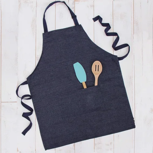 Vista 8 de Threadart - Paquete de 3 baberos ajustables de 100% lona de algodón con bolsillo doble, color negro, para cocinar, barbacoa, chef, manualidades, 26