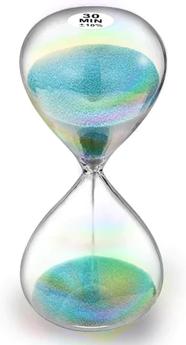 Vista 27 de SuLiao Reloj de arena con temporizador de arena de 1 minuto, reloj de arena negra de 5.1 pulgadas, reloj de arena de un minuto, reloj de arena
