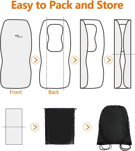Vista 7 de Sojoy IsoTowel Funda para Asiento Delantero de Automóvil - Protector de Asiento de Automóvil de Microfibra Absorbe Sudor - Secado Rápido