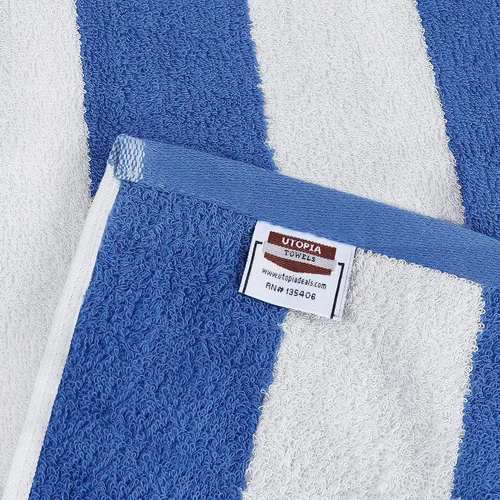 Vista 2 de Utopia Towels Paquete de 2 toallas de playa de gran tamaño, 35 x 70 pulgadas, 100% algodón hilado en anillo, altamente absorbentes, súper suaves