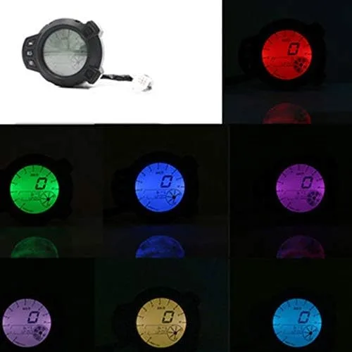Vista 7 de Motocicleta LCD Digital Velocímetro Odómetro Tacómetro Calibre KMH Para Honda CBR250R CBR 250 Custom Negro