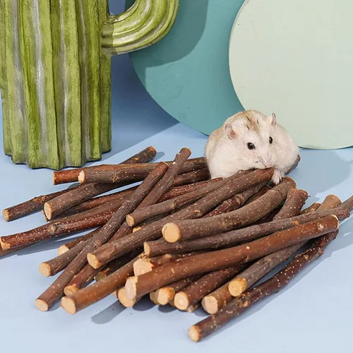 Vista 2 de Palitos de manzana de 14.11 oz para conejos, palitos masticables para hámster Chinchilla