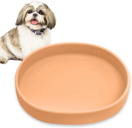 Vista 19 de BNOSDM Plato de Comida de Silicona para Perros, Cuenco Poco Profundo para Perros, Plato Plano para Gatos, 1 Paquete, Platos Pequeños para Cachorros