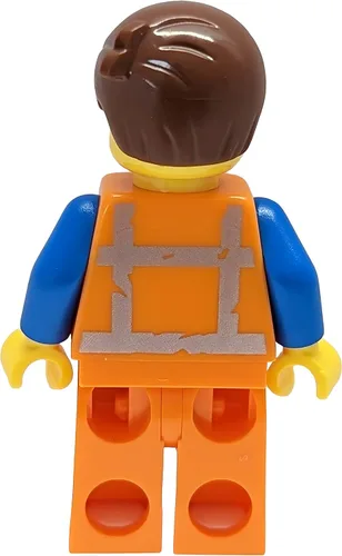 Vista 3 de LEGO La película 2: Minifigura de Emmet con sonrisa y mirada asustada