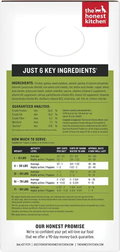 Vista 2 de Alimento para Perro con Escasos Ingredientes Deshidratados Moderados de Honest Kitchen