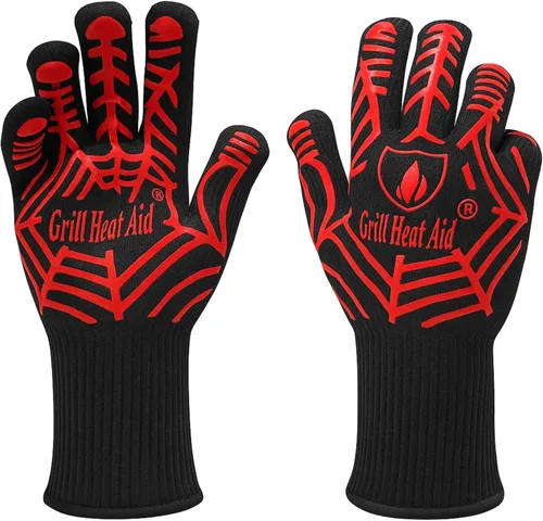 Vista 9 de Guantes de parrilla y barbacoa GRILL HEAT AID para asar y cocinar, Algodón