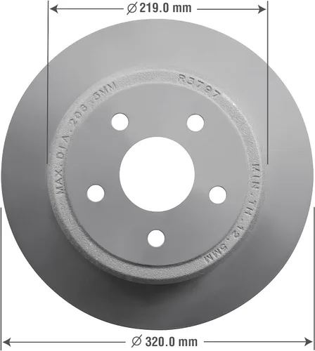 Vista 5 de Goodyear Frenos PRK42677R Kit de frenos traseros para camión y SUV con par (2) de rotores de freno con revestimiento antiOx y pastillas de freno