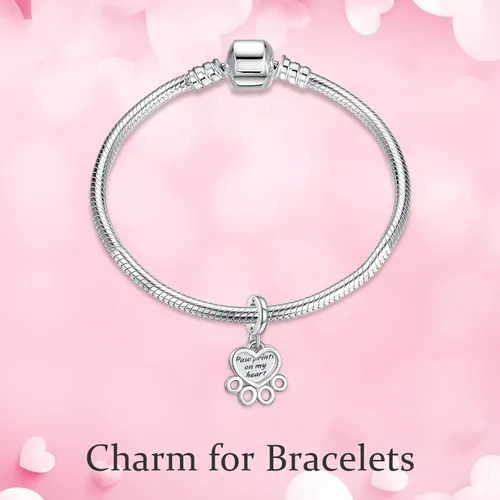 Vista 58 de Amufer S925 Charms for Women, compatible with Pandora Bracelets and Necklaces, Jewelry Gift