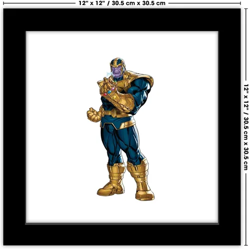 Vista 7 de Trends International Gallery Pops Marvel Comics Avengers - Póster de pared de Thanos, 12 x 12 pulgadas, versión enmarcada en negro