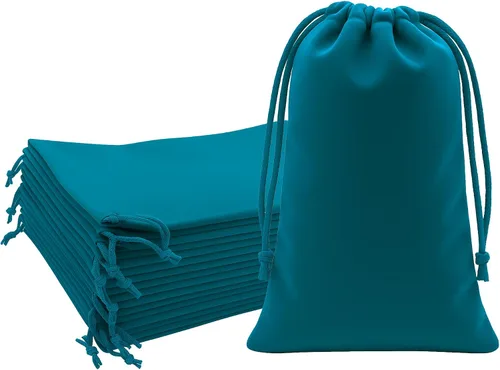 Vista 60 de Mandala Crafts Bolsas de terciopelo negro con cordón de 14 x 14 pulgadas, 10 bolsas grandes de terciopelo con cordón a granel para regalos de fiesta