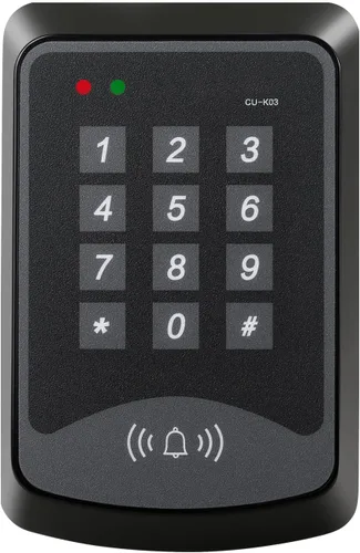 Vista 2 de Sistema de control de acceso a la puerta, teclado RFID, kit de cerradura magnética eléctrica de 600 libras con botón de salida, timbre de puerta