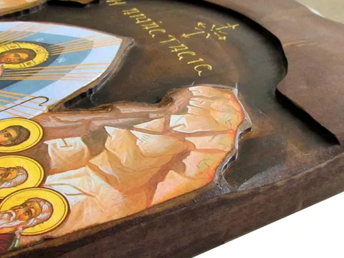 Vista 8 de Icono de madera griego cristiano ortodoxo de madera de la resurrección de Jesucristo / K4