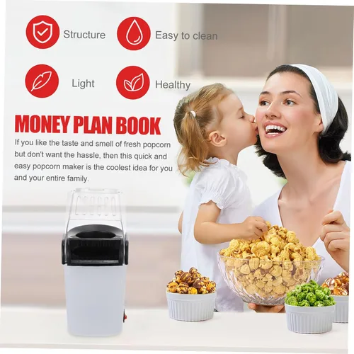 Vista 6 de Ciieeo 1 juego automático de palomitas de maíz para el hogar, máquina de palomitas de maíz para uso doméstico, para reuniones familiares y fiestas