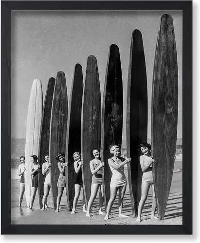 Vista 32 de Poster Master Póster clásico costero, impresión acuática vintage, regalo para artistas, amigos, atrapa las olas, surfistas en el mar, playa, costa