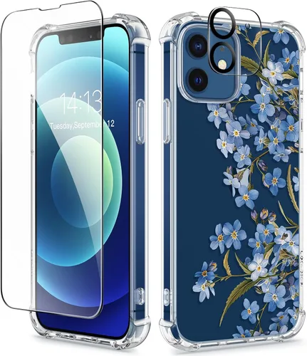 Vista 9 de GVIEWIN - Funda para iPhone 11 con protector de pantalla + protector de lente de cámara, cubierta protectora transparente suave de poliuretano