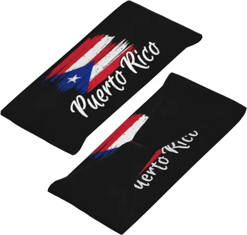 Vista 4 de Lindas y divertidas diademas de entrenamiento con bandera de Puerto Rico para mujeres y hombres, bandera, entrenamiento, deportes, yoga, correr