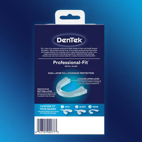 Vista 7 de DenTek Professional Fit, protección dental máxima para rechinar dientes y tableta limpiadora antibacteriana eficiente, 90