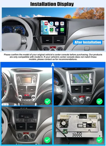 Vista 2 de 4G+128G Android Car Stereo Radio para Subaru Forester 2008 2009 2010 2011 2012 9 pulgadas incell pantalla táctil con WiFi Bluetooth Carplay Android