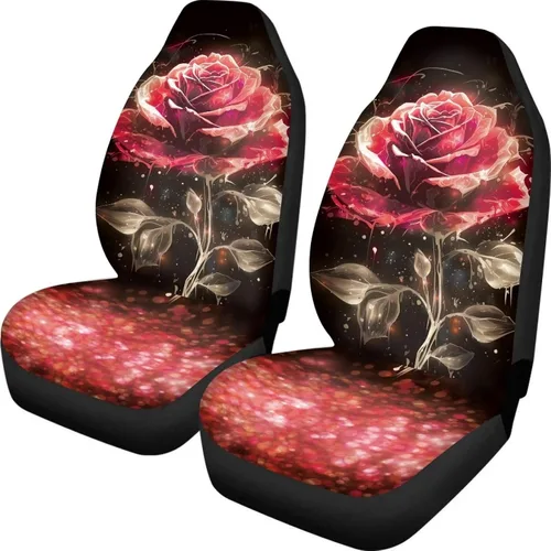 Vista 28 de LedBack Fundas universales de asiento de coche solo para asientos delanteros, bandera estadounidense, ciervos, 2 piezas, protector elástico