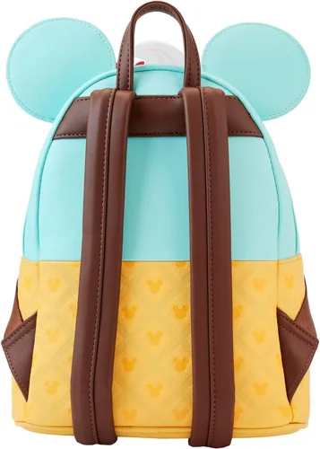 Vista 6 de Loungefly Disney Mickey y Minnie Mouse Sweets Ice Cream - Bolso de hombro con doble correa para mujer
