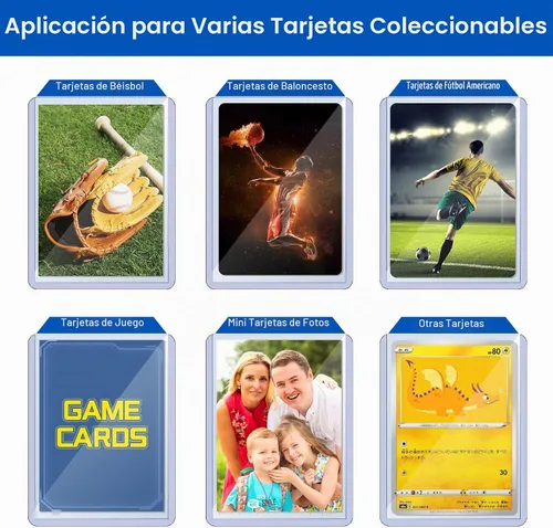 Vista 6 de Sooez 100 tarjetero de plástico duro para tarjetas de béisbol de 3 x 4